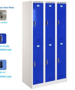 Tủ sắt phòng thay đồ TTD982-3K